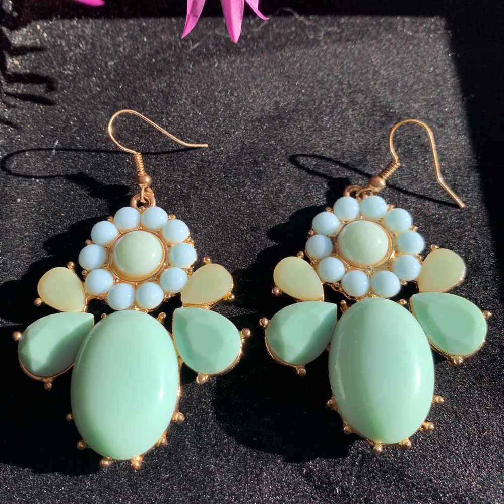 Goldtine earrings mint and aqua